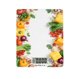 Ζυγαριά Κουζίνας Ψηφιακή Veggies 5kg 01-13301 20,5x16,5cm Multi Estia Γυαλί