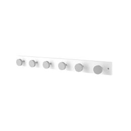 Κρεμάστρα Τοίχου 6 Θέσεων 60x6x6cm White-Grey Estia