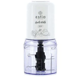 Πολυκόπτης 06-20668 11,7x11,7x26cm 500ml 400W White Estia Ατσάλι,Πλαστικό