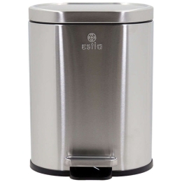 Κάδος Απορριμμάτων Ovoid Soft Close 02-21412 24,4x21,5x29,4cm 6lt Inox Estia Ανοξείδωτο Ατσάλι