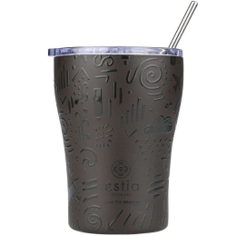 Ποτήρι - Θερμός Με Καλαμάκι Save The Aegean Noir Echo 01-22891 350ml Black Estia