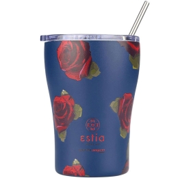 Ποτήρι - Θερμός Με Καλαμάκι Save The Aegean Electric Roses 01-22969 350ml Multi Estia