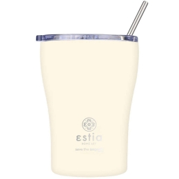 Ποτήρι - Θερμός Με Καλαμάκι Save The Aegean 01-23027 350ml Lily White Estia