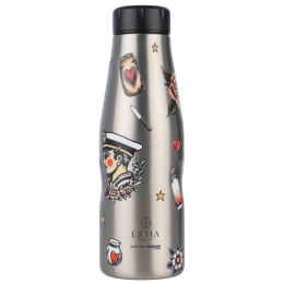 Μπουκάλι Θερμός Old School Ink Save The Aegean 01-31626 500ml Silver-Multi Estia