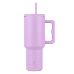Κούπα - Θερμός Με Καλαμάκι Tumbler XL Save The Aegean 01-32227 1,2Lt Lavender Purple Estia