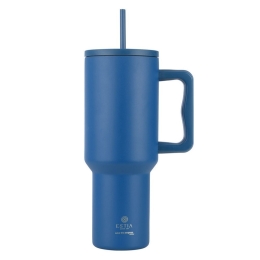 Κούπα - Θερμός Με Καλαμάκι Tumbler XL Save The Aegean 01-32234 1,2Lt Denim Blue Estia