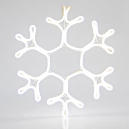 Φωτοσωλήνας Χιονονιφάδα Led 600-23004 38x35cm IP44 White