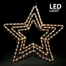 Φωτοσωλήνας Αστέρι Τριπλό Led 600-20006 60x60cm 2700-3000K IP44 Clear