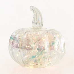 Διακοσμητική Κολοκύθα Φωτιζόμενη 600-42344 15cm Clear