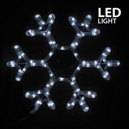 Φωτοσωλήνας Χιονονιφάδα Led 600-20160 38x36cm 7500-8500K IP44 Clear
