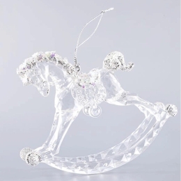 Χριστουγεννιάτικο Στολίδι Little Horse Κουνιστό 600-40771 12,3x10cm Clear