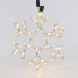 Φωτοσωλήνας Χιονονιφάδα Led 600-20020 25x25cm 2700-3000K IP44 Clear