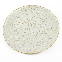 Χριστουγεννιάτικη Πιατέλα 600-45233 39,5cm Mint-Gold