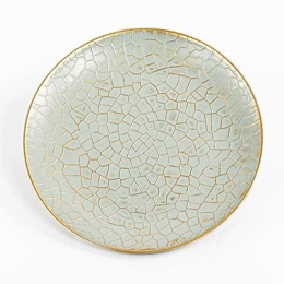Χριστουγεννιάτικη Πιατέλα 600-45234 30cm Mint-Gold