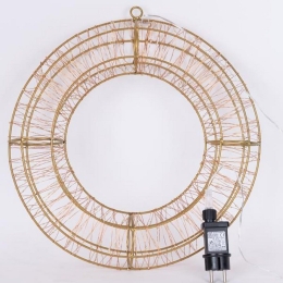 Στεφάνι Φωτιζόμενο 720 Led 600-22533 38cm 2500-3500K Με Timer IP44 Bronze