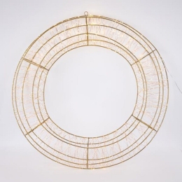 Στεφάνι Φωτιζόμενο 1680 Led 600-22535 80cm 2500-3500K Με Timer IP44 Bronze