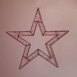 Αστέρι Φωτιζόμενο 1200 Led 600-22536 50cm 2500-3500K Με Timer IP44 Red