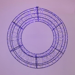 Στεφάνι Φωτιζόμενο 720 Led 600-22542 38cm 2500-3500K Με Timer IP44 Purple
