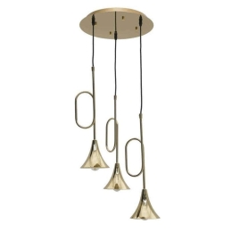 Φωτιστικό Οροφής Τρομπέτες 3-10-752-0059 50x50x160cm 40W 3xE27 Gold Inart