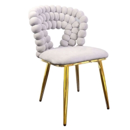 Καρέκλα 3-50-193-0005 50x63x82cm Grey-Gold Inart