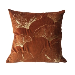 Μαξιλάρι Διακοσμητικό (Με Γέμιση) Ventalia 020461 Terracotta Gold 45X45 Βελούδο
