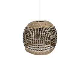 Φωτιστικό Οροφής Jabbar 028774 Φ35x30cm Natural-Black