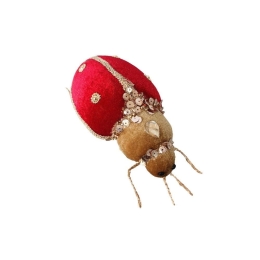 Χριστουγεννιάτικη Φιγούρα Love Bug 030316 11x9x6cm Red-Beige