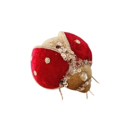 Χριστουγεννιάτικη Φιγούρα Love Bug 030315 16x13x9cm Red-Beige