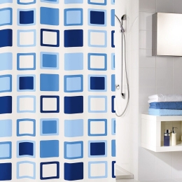 Κουρτίνα Μπάνιου Clipper 5209 Azure Blue Kleine Wolke 180Πx200Υ 180x200cm PEVA