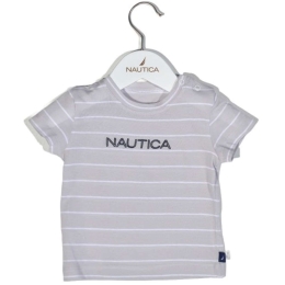 Παιδικό Μπλουζάκι T-Shirt Jersey Organic 49-2110 Ριγέ Grey Nautica Νο80/85 100% Βαμβάκι