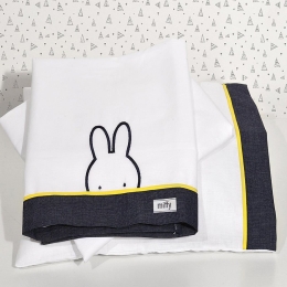 Σεντόνια Βρεφικά 48-8704/61 (Σετ 3τμχ) Blue Jean Miffy Λίκνου 100% Βαμβάκι
