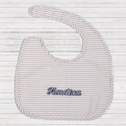 Σαλιάρα Με Βέλκρο 49-9740/904 Beige Nautica 20x25cm Βαμβάκι-PVC