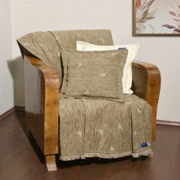 Ριχτάρι Logo 49-10102/1004 Beige Nautica Τριθέσιο 180x300cm Chenille-Πολυέστερ