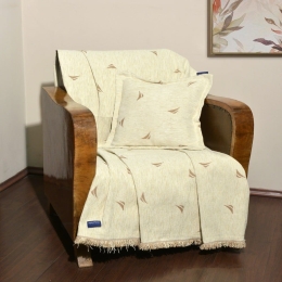 Ριχτάρι Logo 49-10102/1000 Ecru Nautica Τριθέσιο 180x300cm Chenille-Πολυέστερ