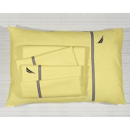 Σεντόνια 49-10721/107 Με Κέντημα (Σετ 3τμχ) Yellow Nautica Μονό 170x270cm 100% Βαμβάκι
