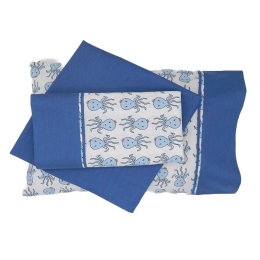 Σεντόνια Βρεφικά 49-9706/941 (Σετ 3τμχ) White-Blue Nautica Κούνιας 110x170cm 100% Βαμβάκι