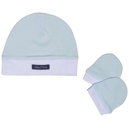 Σετ Σκουφάκι & 2 Γαντάκια 11 49-9748/11 Ciel-White Design Nautica Από Νεογέννητο 100% Βαμβάκι