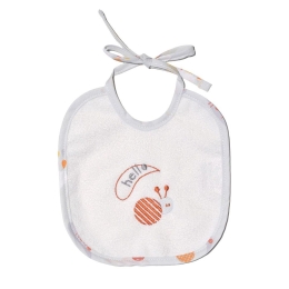 Σαλιάρα Αδιάβροχη Σαλιγκάρι Des 177 Orange Baby Oliver 20x20cm Βαμβάκι-PVC