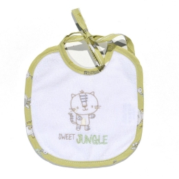 Σαλιάρα Αδιάβροχη Τιγράκι Des 180 Khaki Baby Oliver 20x20cm Βαμβάκι-PVC