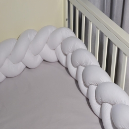 Πάντα Κούνιας - Πλεξούδα Τριπλή Des 310 White Baby Oliver 20x200cm Βαμβάκι-Πολυέστερ