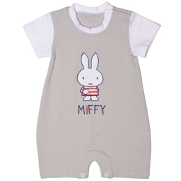 Φορμάκι Καλοκαιρινό Design 15 48-8752-68/15 Με Κέντημα Grey Miffy Νο68/73 Βαμβάκι-Elastane