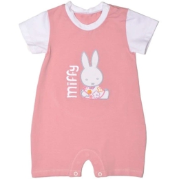 Φορμάκι Καλοκαιρινό Design 16 48-8752-74/16 Με Κέντημα Pink Miffy Νο74/79 Βαμβάκι-Elastane