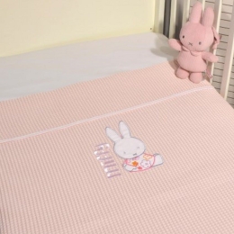 Κουβέρτα Βρεφική Des.16 Πικέ Somon Miffy Κούνιας 100x140cm 100% Βαμβάκι