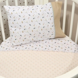 Κουβέρτα Βρεφική Des.404 Minky Διπλής Όψης Beige Baby Oliver Κούνιας 100x150cm Πολυέστερ