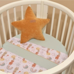 Σεντόνια Βρεφικά ΣΧ 413 (Σετ 2τμχ) Mint Oliver Baby Λίκνου 70x110cm 100% Βαμβάκι