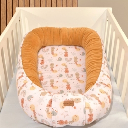 Βρεφική Φωλιά Des. 410 Camel Baby Oliver 75x110cm Βαμβάκι-Πολυέστερ