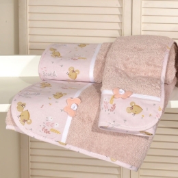 Πετσέτες Βρεφικές Σχέδιο 412-1 (Σετ 2τμχ) Apple Baby Oliver Σετ Πετσέτες 70x120cm 100% Βαμβάκι