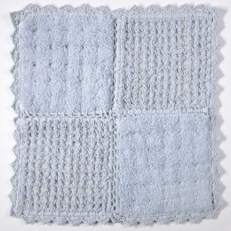 Πατάκι Μπάνιου Biscuit Blue Down Town 125X125 100% Βαμβάκι