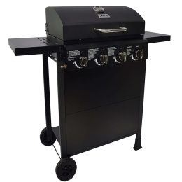 Ψησταριά Υγραερίου 4 Καυστήρων Gas Bbq Intro GB-P400 118x50x102cm Black Kaiser Ανοξείδωτο Ατσάλι