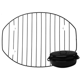 Σχάρα Ψησίματος Οβάλ 87.33.55.32.23 32x23cm Inox Cook-Shop Ανοξείδωτο Ατσάλι